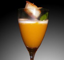 Cappuccino van tomaten met  coquille